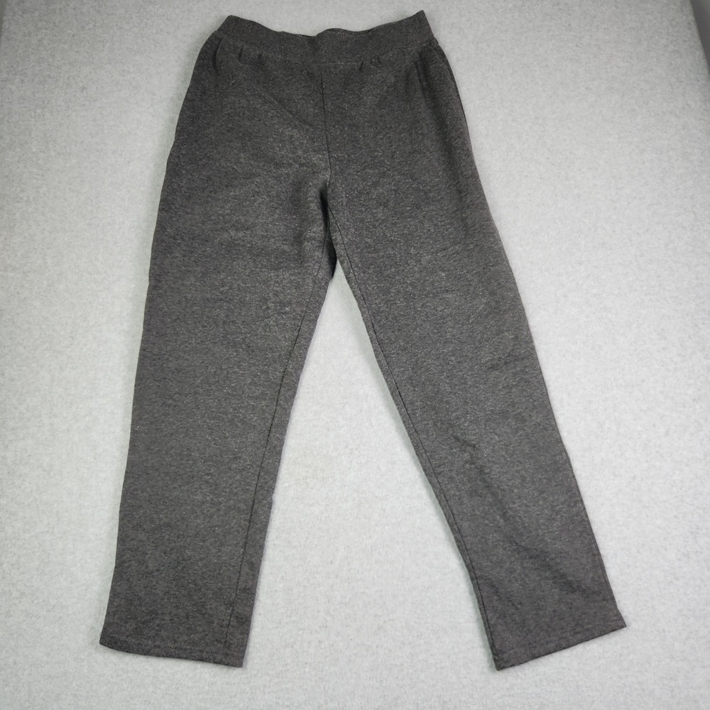 Bobbie Brooks Sweatpants Womens M Gray Fleece Lined Elastic Waist Straight Leg